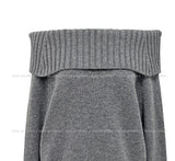 [wool43%] Days Fold Off-Shoulder Knit