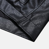 Concrete Crack Leather Jacket