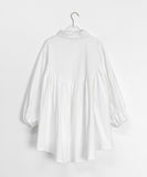 Tabby Shirring Layered Shirt One Piece