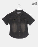 Rad slim fit pocket washed denim shirt