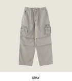 Faded Dyeing Washed Multi Cargo Pants