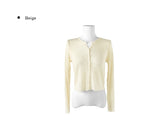 Kant Rib Long Sleeve Basic Cardigan