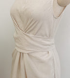 Gelad Linen Side Wrap Sleeveless Long One Piece