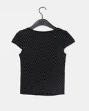 Jerrin Dot Ribbon Check Print Short Sleeve T-shirt