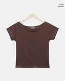 Libya Boat Neck Short Sleeve T-shirt