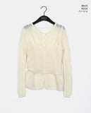 Sseueo sleeveless bustier knit cardigan set