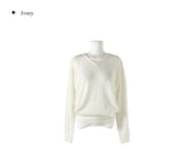 Norma Hairy Alpaca V-Neck Knit