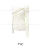 Chiro Ribbon Off-Shoulder Knit