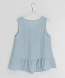 Kahina Layered Frill Sleeveless Blouse