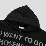Wanted Lettering Crop Hood Zip-Up