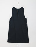 Ukyo cotton button long one piece