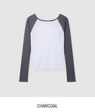 Ray Two-Tone See-Through Raglan Long Sleeve