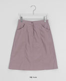 Chaori Nylon Banding Midi Skirt