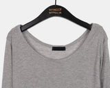 Carat Layered See-Through Tencel U-Neck T-shirt