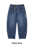 Kidens Balloon Embroidered Denim Pants