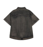 Salt Two-Pocket Washed Denim Short Sleeve Shirt