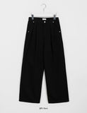 Tenmill Pintuck Cotton Wide Pants