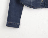 tackle pocket button cropped washed denim shirt
