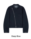 Karen Diagonal Herringbone Crop Jacket