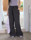 Small check back tape pants