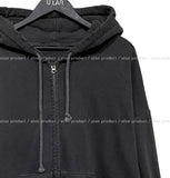 (UNISEX) Shell Damage Pigment Over Hooded Zip-up