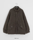 Layud Single Boucle Quilting Midi Coat