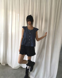 Haren Tiered Frill Banding Short Pants