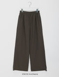 [BAONHAUS] Gokobu Color Cotton Banding Wide Pants