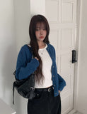 Kand Round Button Knit Cardigan