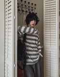 [LAN ARCHIVE] Shoulder Button Stripe Knit