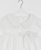 Kosho punching ribbon short sleeve blouse
