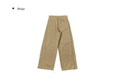Beck Cut Line Wide Cotton Pants