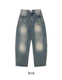 Sandy Double Washed Balloon Denim Pants