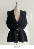 Shua Mink Smoke Peplum Knit Vest
