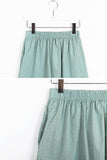 Garden Glossy String Banding Midi Skirt