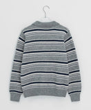 Tamen Stripe Collar Knit Cardigan