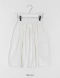 Cocuna Banding Cotton Cargo Midi Skirt