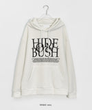 [unisex] Haydn Lettering Printed Ribbed Over Hoodie