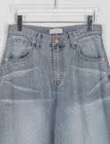 Hacoco Damage Cat Washing Wide Denim Pants