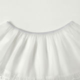 Layered See-Through Frill Banding Skirt