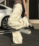 Wee Wee Cargo Pin-Tuck Wide Cotton Pants