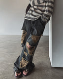 [LAN ARCHIVE] Destroyed Wide Denim Pants