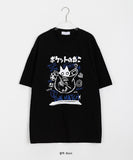 [unisex] Minai Cat Printing Over Short Sleeve Tee