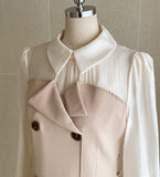 Serindy Collar Trench Color Matching One Piece