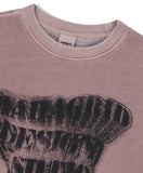 GRUNGE SLOGAN PIGMENT SWEATSHIRT