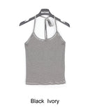 Para stripe halter sleeveless