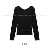 Fruit Back Twist Rib Knit Long Sleeve