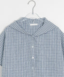 Meters Summer Check Hood Short Sleeve Shirt