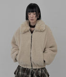 Reversible Fur Collar Quilted Dumble Jumper