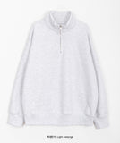 [unisex] Rosin half zip-up collar over brushed sweatshirt